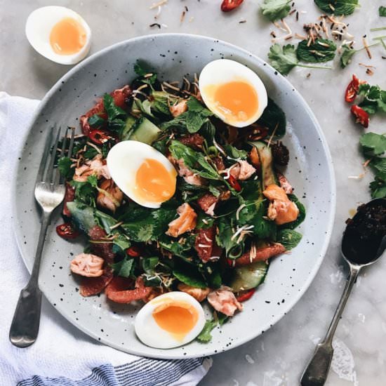 Hot Smoked Salmon Salad