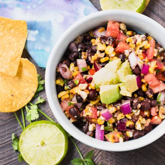 Grilled Corn & Black Bean Salsa