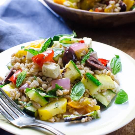 Grilled Vegetables w/ Feta & Farro