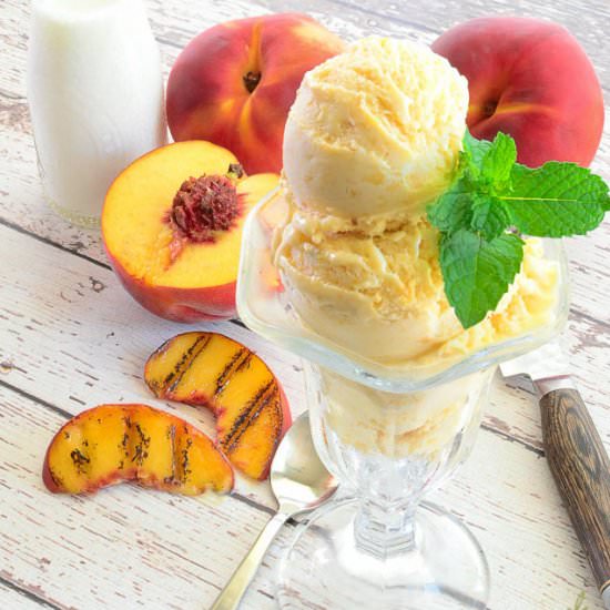 Peach Buttermilk Frozen Custard