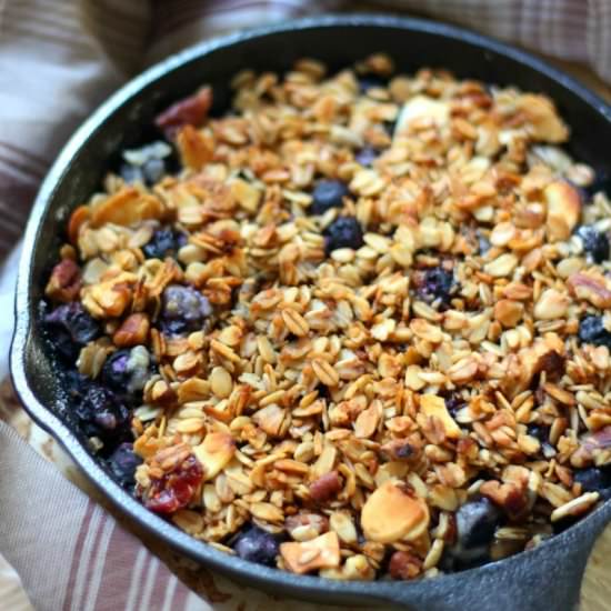 GF/V Skillet Blueberry Crisp For 2
