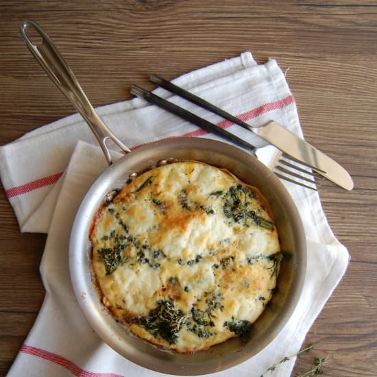 Broccolini and Caramelized Onions Frittata