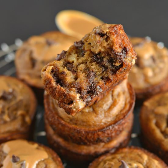 Flourless PB Chocolate Muffins