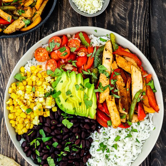 Easy Turkey Fajita Bowl