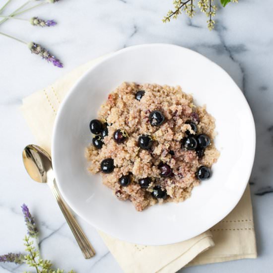 Warm Coconut Cherry Quinoa