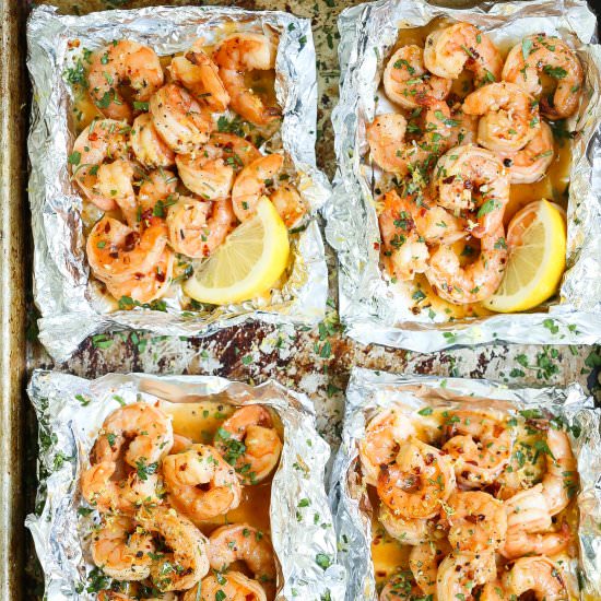 Shrimp Scampi Foil Packets