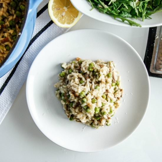 Mushroom & Pea Truffle Risotto