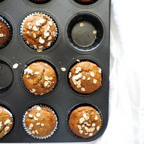 Almond Butter Banana Muffins