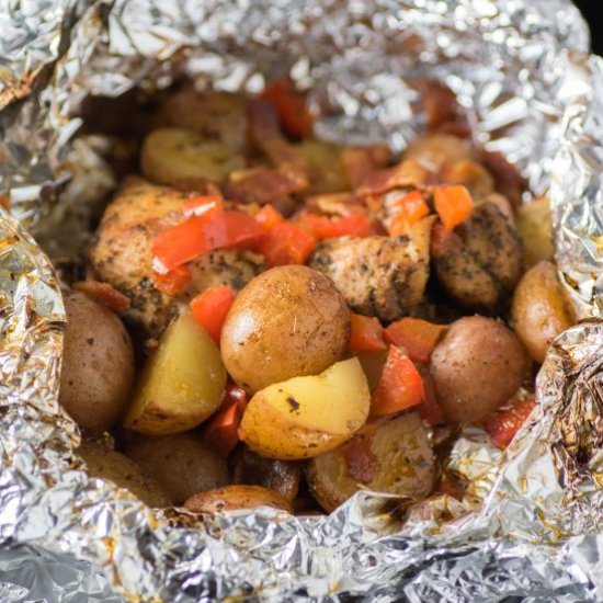 Grilled Chicken Potato Foil Packs