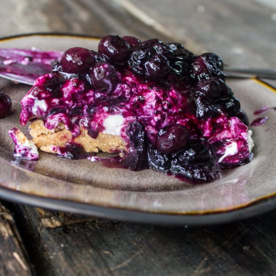 No Bake Blueberry Lemon Cheesecake