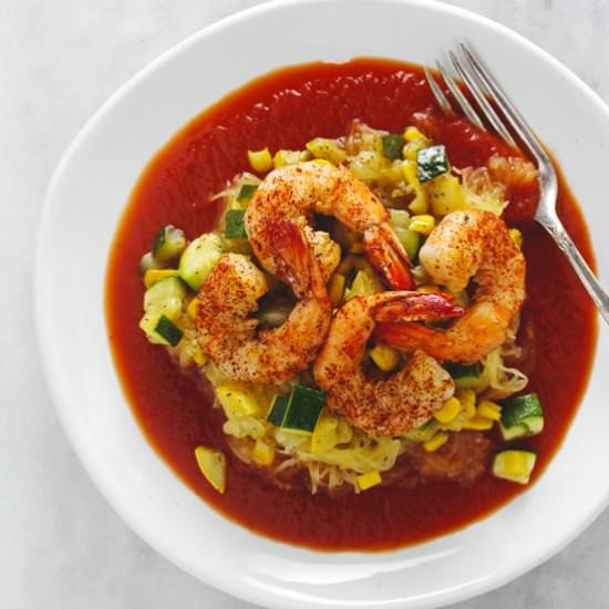 Shrimp & Vegetable Spaghetti Squash