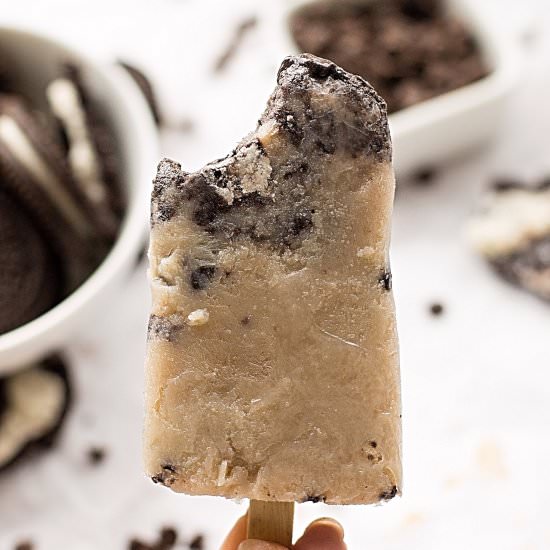5-Ingredient Cookie Dough Popsicles
