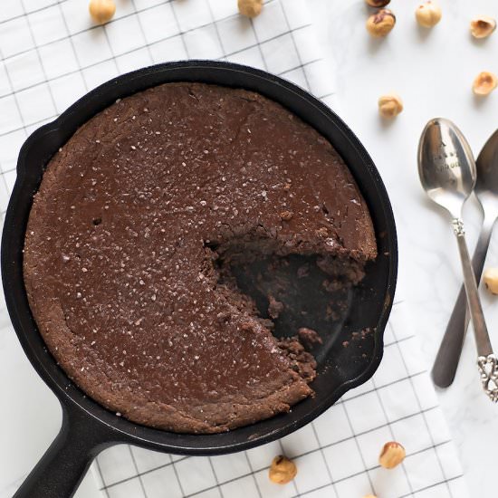 Paleo Nutella Skillet Brownie