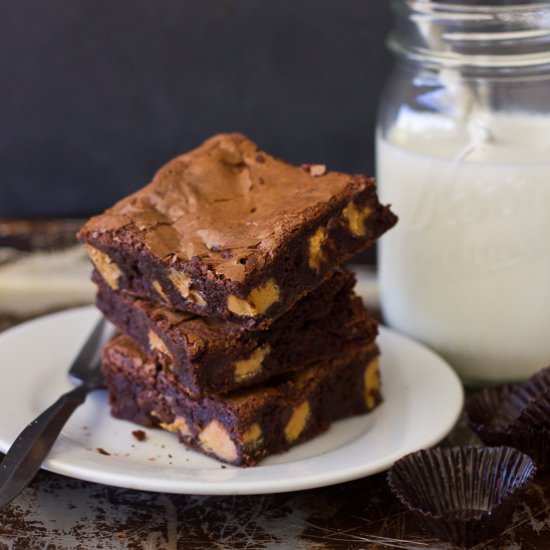 Fudgy Peanut Butter Cup Brownies