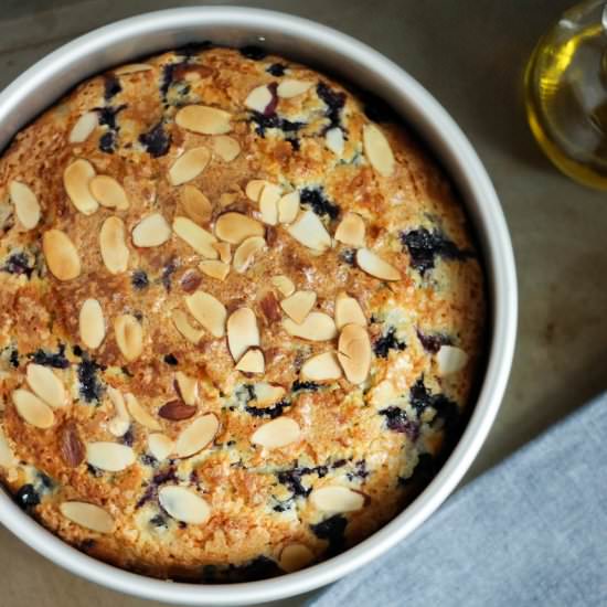 Blueberry Almond Olive Oil Cake