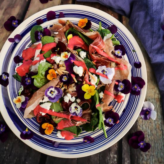 Cherry Prosciutto Goat Cheese Salad