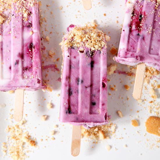 Blueberry Cheesecake Popsicles