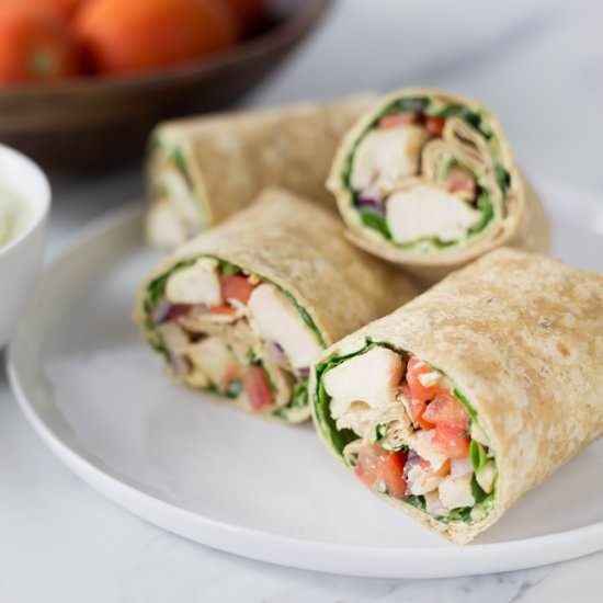 Creamy Curry Chicken Salad Wraps