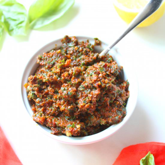 Vegan Sun-Dried Tomato Pesto