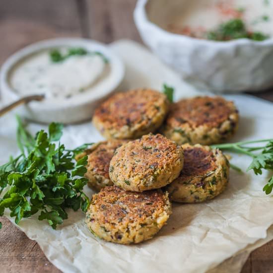 Healthier Pan Fried Falafel
