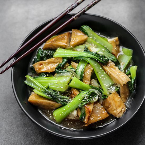 Stir Fried Bok Choy and Tofu