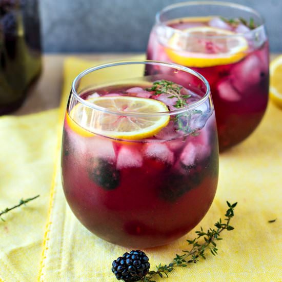 blackberry lemon vodka punch