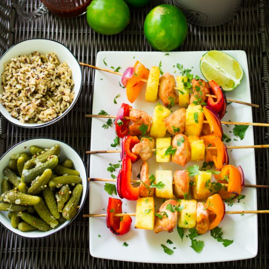 Sweet and Sour Chicken Skewers