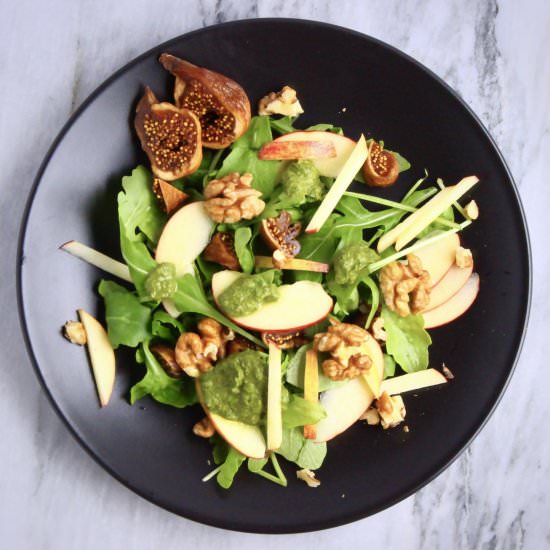 Apple Fig Walnut Rocket Salad