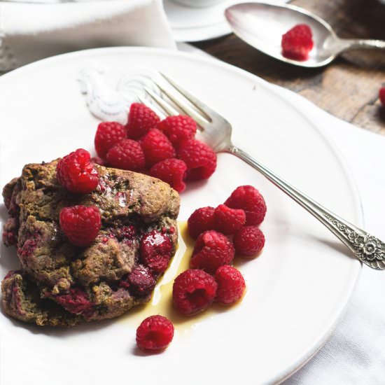 Raspberry & Buckwheat Scones (V+GF)