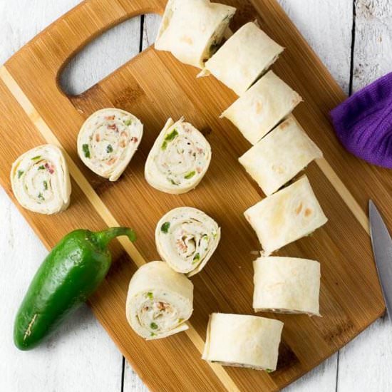 Bacon Jalapeno Popper Pinwheels
