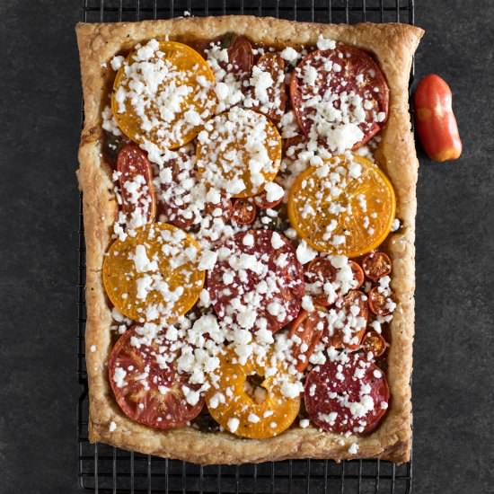 Hatch Chile Tart w/ Heirloom Tomato
