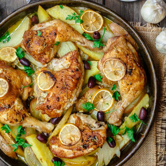 Easy Greek Chicken & Potato Dinner