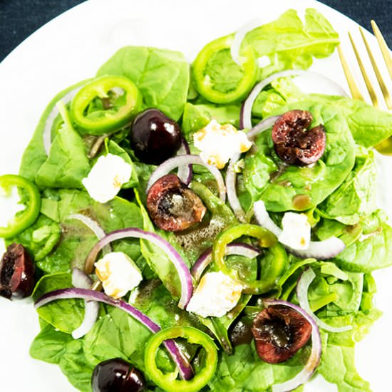 Cherry Jalapeno Spinach Salad