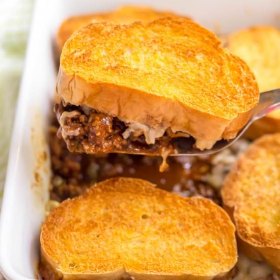 Cheesy Sloppy Joe Casserole