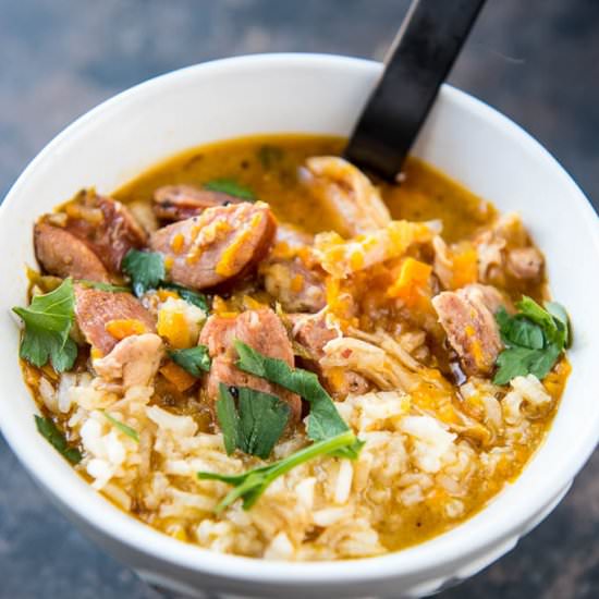 Smoked Chicken and Sausage Gumbo
