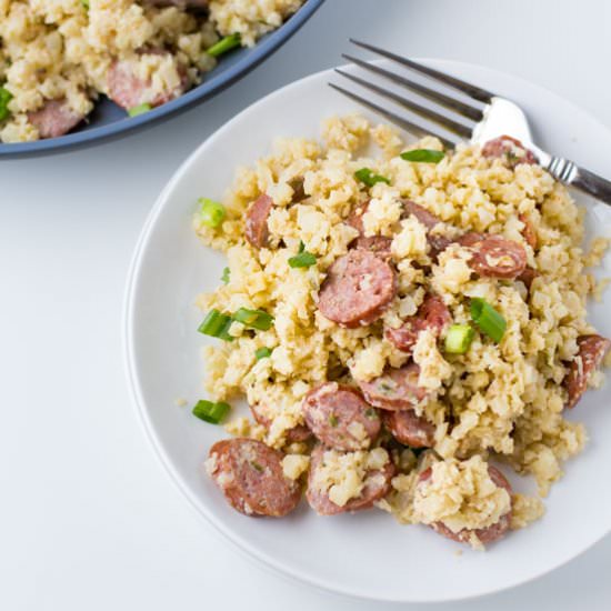 Cheesy Cauliflower Rice Skillet
