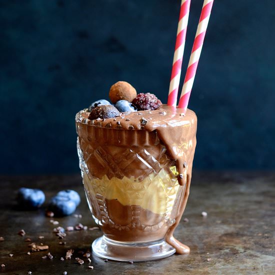 Chocolate protein power smoothie