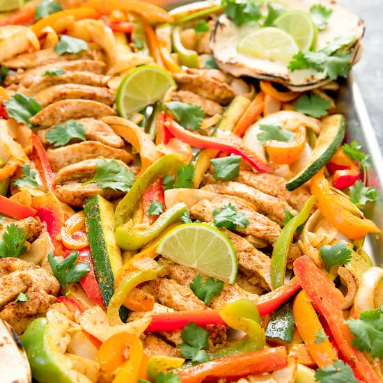 Sheet Pan Chicken Fajitas