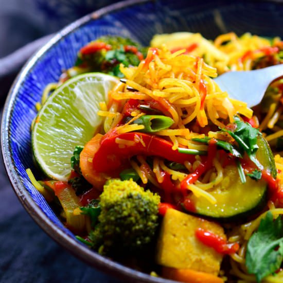 Vegetable Singapore Noodles