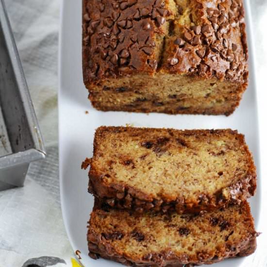 Whole Wheat Chocolate Chip Banana Bread