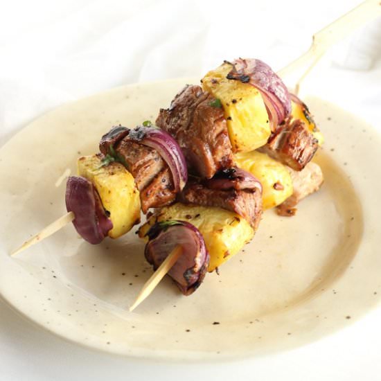Grilled Teriyaki Pork Kebabs