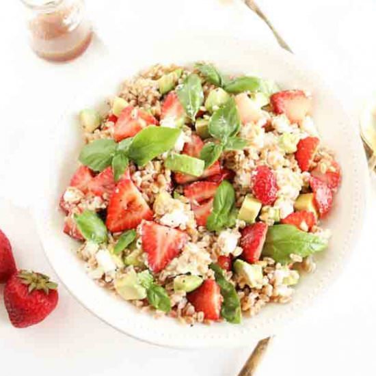 Strawberry Avocado Farro Salad