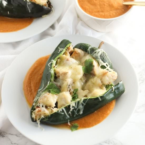 Grilled Chicken Chile Rellenos