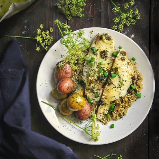 Parsley and Lemon Baked Fish Fillet