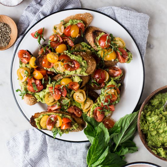 Tomato Avocado Bruschetta