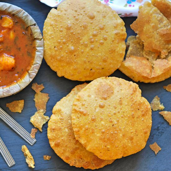 Bedmi Puri Recipe | Puri with Dal