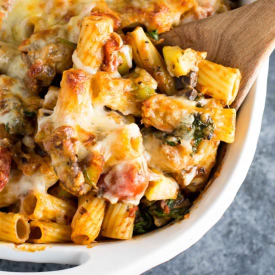 Veggie Lover’s Baked Rigatoni