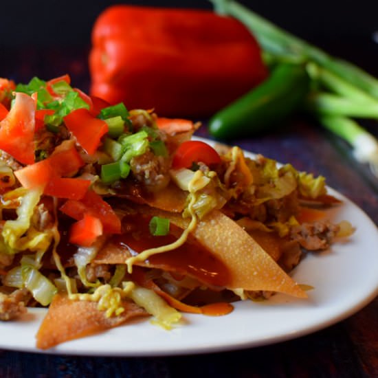 Egg Roll Nachos