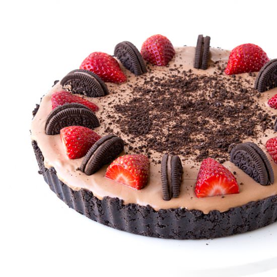No Bake Strawberry Chocolate Pie
