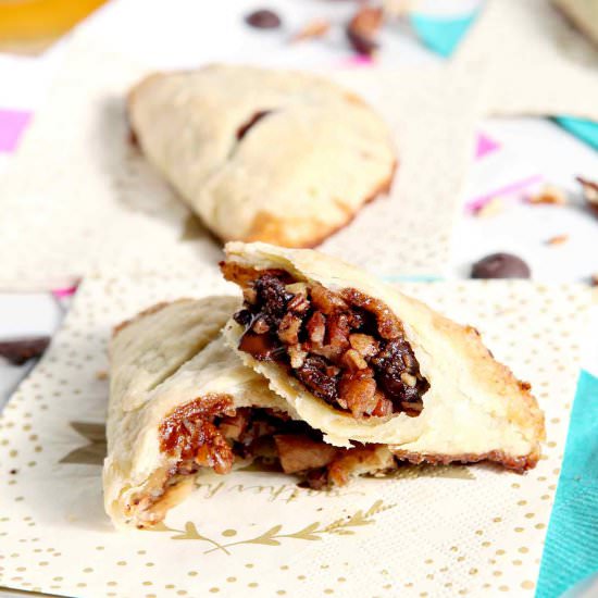 Chocolate Bourbon Pecan Hand Pies
